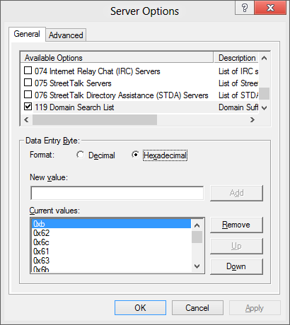 119 server options