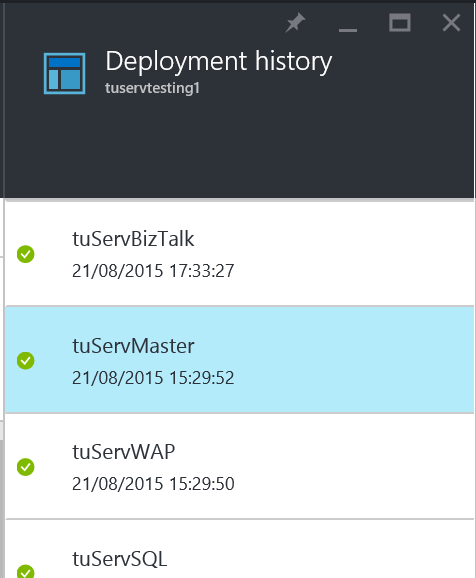 deployment history